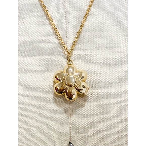 J. Crew Other - J Crew x Crewcuts Daisy Locket Necklace Gold Chain New